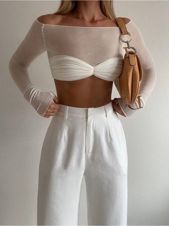 Orseund Iris Tops - Orseund Iris Cream La Sirena Crop Top